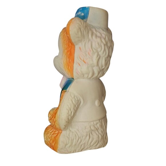 VTG 1960s Rubber Squeaker Circus Bear 8" Germany STILL SQUEAKS Kitschy Toy - Picture 14 of 15